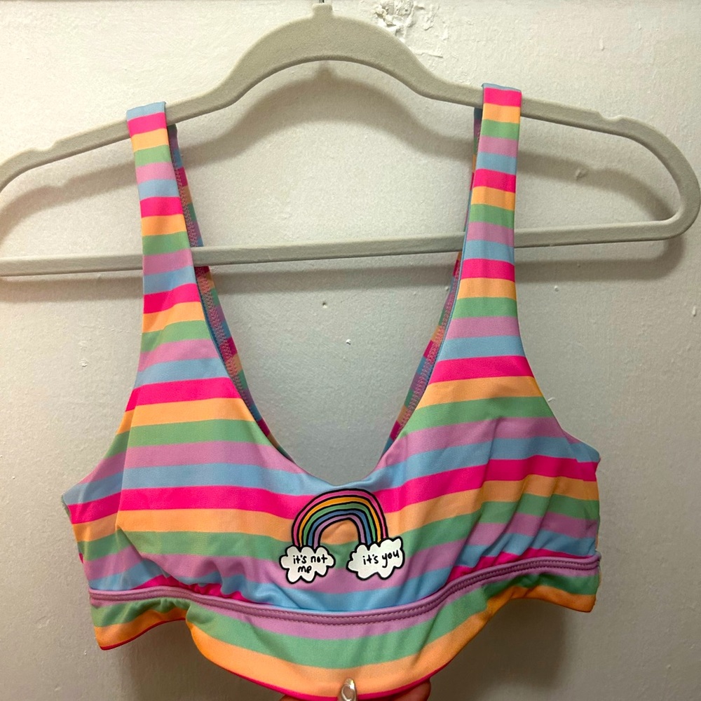Very cute rainbow bikini top from Zumiez size L but runs small